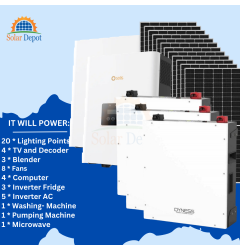 -------SunVault 2 Package-------- 10KW Inverter  15KWH Lithium  Battery  20 x 545W Solar Panels Roof Rack Thunder Arrestor Cables